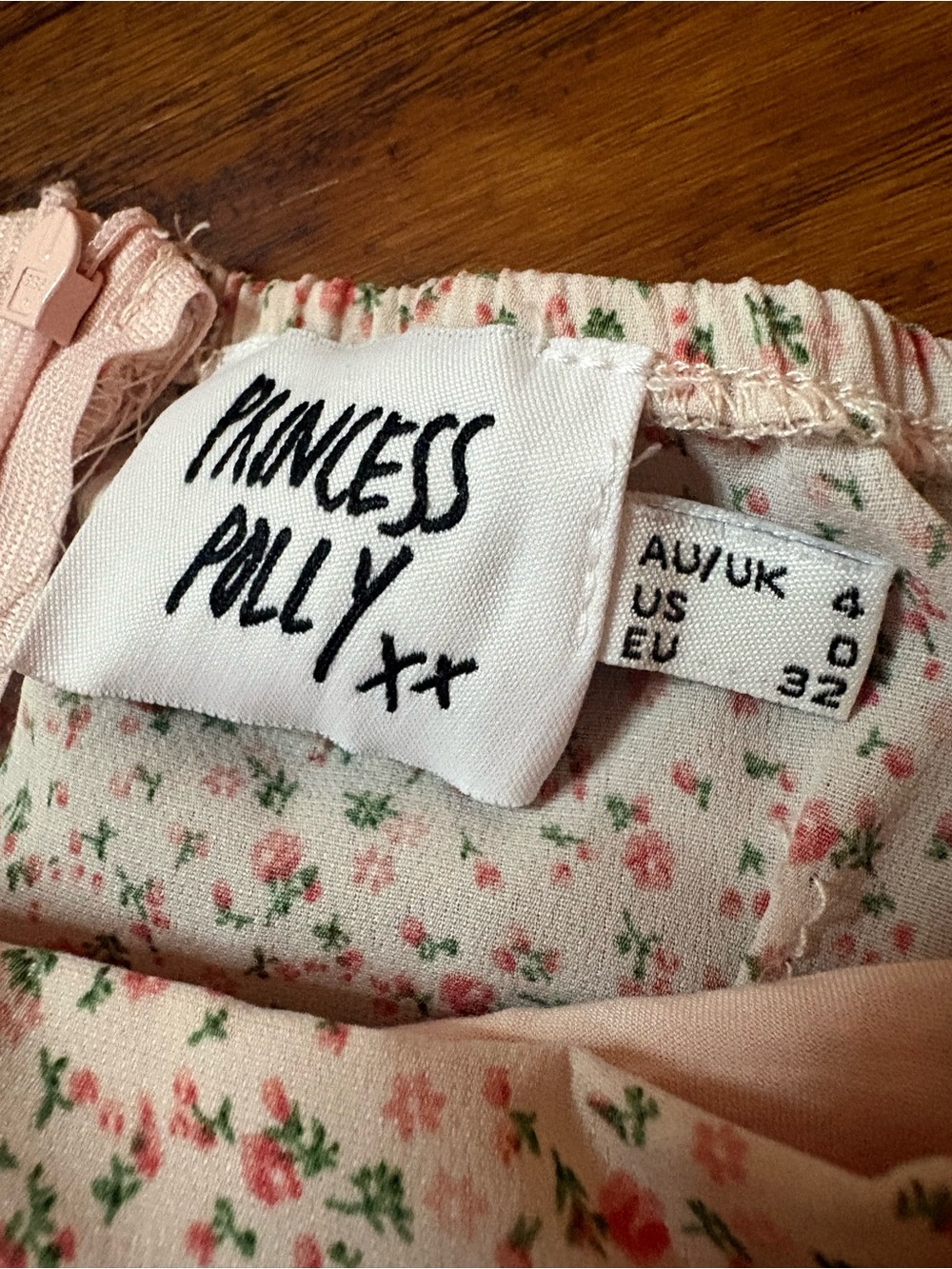 Princess Polly Cream and Pink Floral Kids Skirt